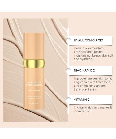 Full Coverage Foundation | 30ml Lightweight Water and Sweat Resistant Stain-Proof | Foundation for Women | For Women and Girls for Days Out Work and Shopping - Buy Online on GoSupps.com