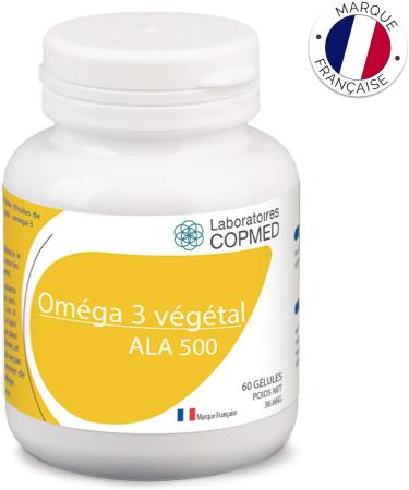 COPMED LABORATORIES - Omega 3 Vegetal - Omega 3 Vegan Food Supplement - Vegetable Oils (Chia Flax Perilla) - Natural Active Ingredients - French Brand - 90 Capsules (Bioplastic Pill Box) - Buy Online on GoSupps.com
