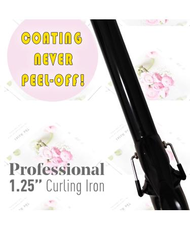 ABP 1.25 Inch Ceramic Curling Iron - Extra Long Barrel Instant 450 F Heat LCD Temperature Control for Long & Medium Styles - Buy Online on GoSupps.com