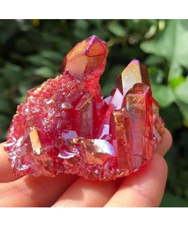Natural Crystal Rough Home Decor Natural Amaranth Angel Aura Quartz Crystal Cluster Titanium Coating Quartz Cluster Electroplating Stone Gifts Natural Crystal (Size : 1000g 4-8pcs) - Buy Online on GoSupps.com