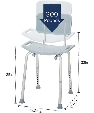 Drive Medical RTL12004KD White Handicap Bathroom Stool - Adjustable Shower Seat - Buy Online on GoSupps.com