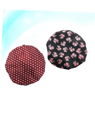 UKCOCO 2pcs Women's Reusable Shower Caps Set - Water Resistant Bath Visor for Salon & Home Use - Buy Online on GoSupps.com
