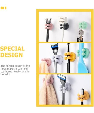 Shop Cabilock 12 PTH Razor Hooks - Self-Adhesive Shower Utensils & Toothbrush Holders for Dorm & Office - Buy Online on GoSupps.com