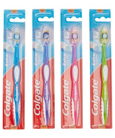 Colgate Extra Clean Full Head Toothbrush Soft Assorted Colors (Pack of 12)