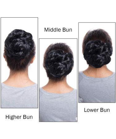 Updo Messy Hair Bun Scrunchy Hairpiece Medium Brown mix Bleach Blond 35g - Buy Online on GoSupps.com