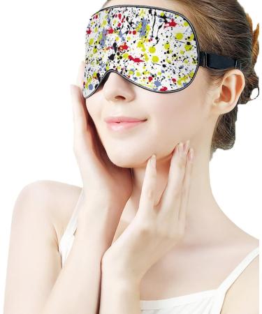 Adjustable Paint Stains & Splashes Sleep Mask for Women | Comfortable Eye Shades with Elastic Strap - Buy Online on GoSupps.com
