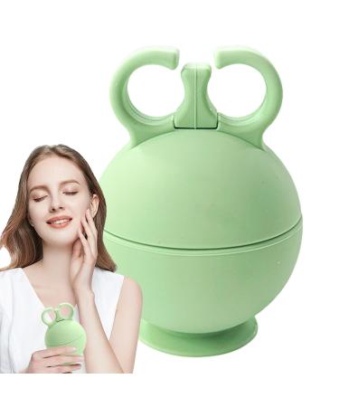 Mihauuke Facial Ice Mold Facial Ice Mold | Round Ice Holder Face Roller Facial Ice Mold Silicone Brush Cold and Cool Reusable for Men Summer Facial Massage Women Green