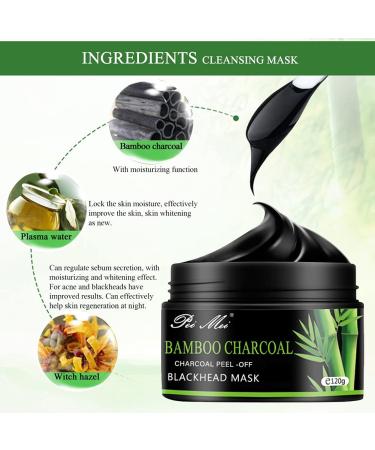 Blackhead Mask | Activated Charcoal Peel Off Face Mask for Deep Pore Cleansing | Sky-shop Acne & Blackhead Remover (120g - Buy Online on GoSupps.com