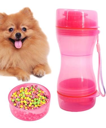 Lambo Dog Travel Water Bottle - Leakage-Proof Portable Puppy Dispenser for Hiking Traveling and Camping | Double Seal Outdoor Dog Water Cup in Rosa - Buy Online on GoSupps.com