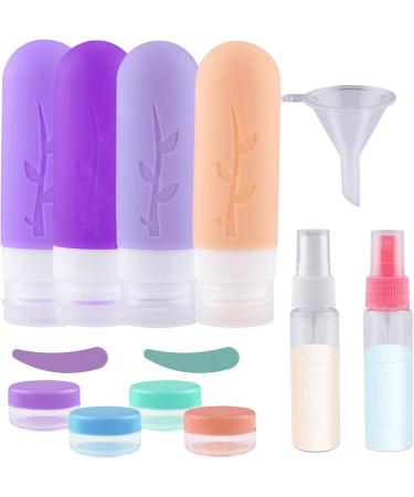 Vexillic 16-Piece Silicone Travel Bottles Set - 90ml BPA-Free Shampoo & Gel Containers - Perfect for Travel - Buy Online on GoSupps.com