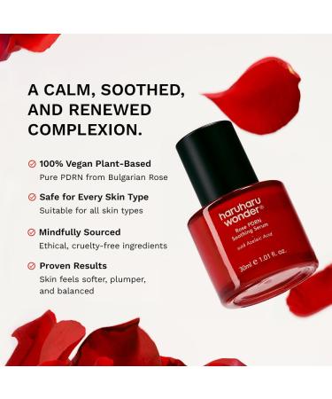 haruharu wonder Rose PDRN Soothing Serum with Azelaic Acid Redness Relief Barrier Repair Bulgarian Rose Lightweight Formula for Sensitive Skin Fragrance Free Korean Skincare Vegan 1.01 fl.oz - Buy Online on GoSupps.com