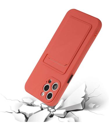Buy Tivenfezk Nadoli iPhone 15 Pro Silicone Case - Ultra Thin Shockproof Scratch-Resistant Wallet Cover with Card Holder - Plum Red - Buy Online on GoSupps.com
