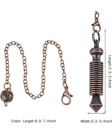 MookaiTEDECOR Spiritual Pendulum - Metal & Copper Fortune Telling Tool | Radiesthesia & Scrying | 16 Rings #20-Bronzed - Buy Online on GoSupps.com