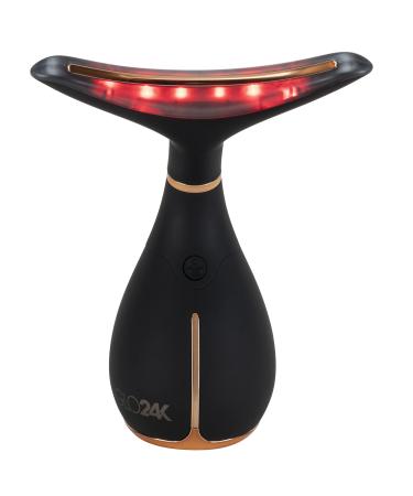 GLO24K Skin Rejuvenation Beauty Device for Face and Neck. Based on Triple Action LED, Thermal, and Vibration Technologies. Lifts and Tightens Sagging Skin for a Radiant Appearance.