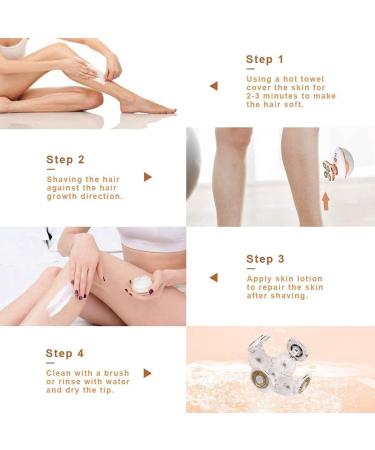 Replacement Heads for Women's Electric Hair Remover - Set of 2 with Brush | Flawless Finishing Touch | As Seen On TV - Buy Online on GoSupps.com