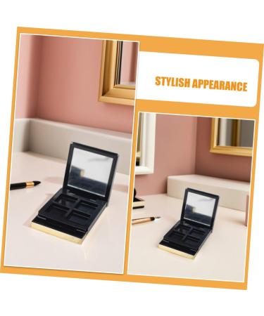 FRCOLOR 4grilles Palette de Fards Paupi res Vide Compartiments avec Couvercle Rabat et Miroir Bo tier Carr pour Ranger Pigments de Maquillage - Buy Online on GoSupps.com