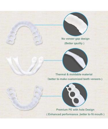 Dentures Teeth - 2 PCS Snap-in Veneers for Temporary Tooth Repair - Upper and Lower Set - Buy Online on GoSupps.com