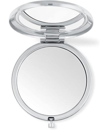 Maverton Engraved Round Pocket Mirror - Double Mirror Travel Accessory for Handbags - Silver Heart Gift for Women - Buy Online on GoSupps.com