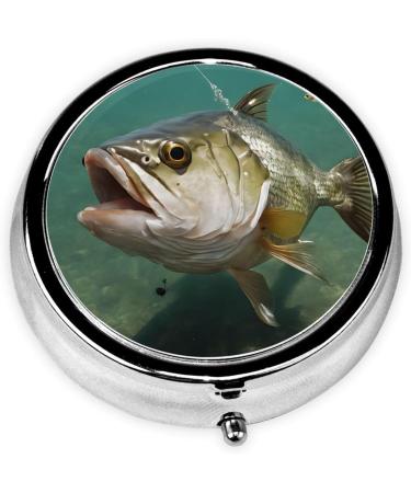 Underwater Catfish Printed Mini Pill Box | 3 Compartment Travel Organizer | Portable Medicine Case for Home & Office - Buy Online on GoSupps.com