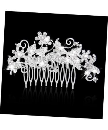 DOITOOL Wedding Headpiece for Bride Vintage Silver Hair Side Combs Rhinestone Headpiece Silver Headpiece Crystal Silver Tiara Vintage Hair Side Combs Wig Hair Comb Pearl - Buy Online on GoSupps.com