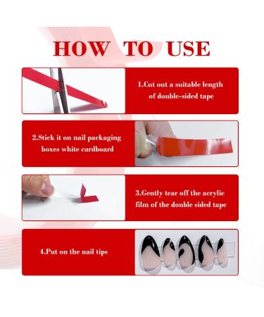 Prettier Double Sided Tape 3 Rolls - Strong Adhesive for Press on Nails Packaging & Stand - Buy Online on GoSupps.com