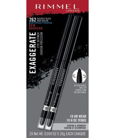 Rimmel London Exaggerated Eyeliner N262 Extra Black - 0.28g | Long-Lasting Intense Color | Shop Now! - Buy Online on GoSupps.com