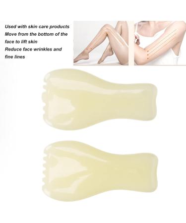 2-Piece Resin Gua Sha Plate Facial Massager | Home Salon Smoothing Skin Scraping Board - Buy Online on GoSupps.com