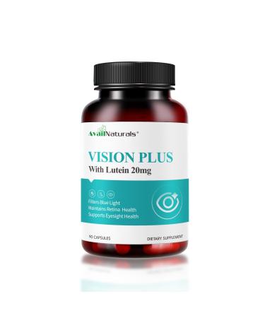 AvailNaturals Eye Vitamins - Lutein Bilberry Extract & Blueberry Extract 90 Capsules