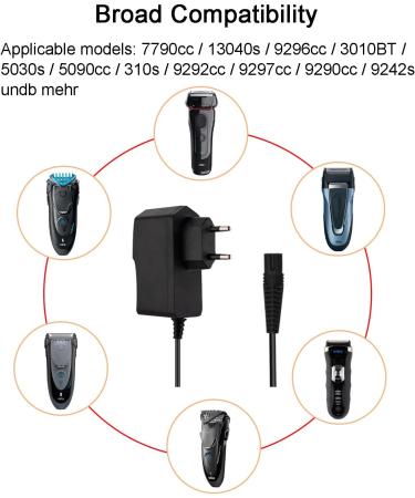 Buy Lamkrtrt Shaver Power Supply Charger for Braun Series 9 8 7 6 5 1 | 12V 0.4A Adapter & Loading Cable - International Shipping Available - Buy Online on GoSupps.com