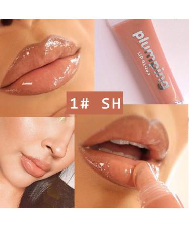 Maepeor Plumping Lipgloss - Moisturizing Liquid Lipstick for Women - Glitter Glossy Warm Nude Shade - Buy Online on GoSupps.com