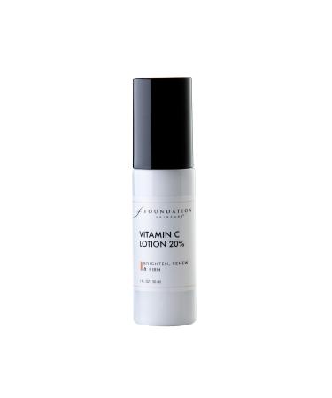 Vitamin C Face Cream with 20% Concentration - Brightening Face Moisturizer for Women & Men Formulated with Ascorbic Acid and Vitamin E - 1 Fl Oz (60 pumps)