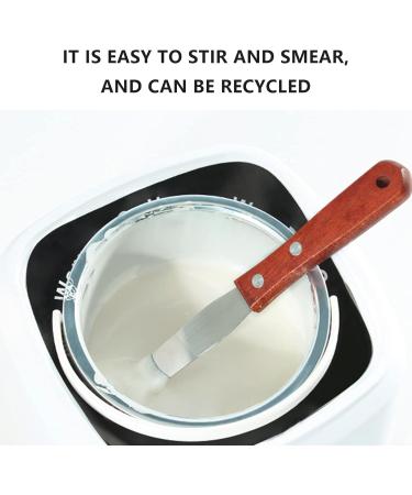 Premium Stainless Steel Wax Spatula with Wooden Handle | Multi-Purpose Applicator for Face Masks Hair Removal & Mixing Pigments - Buy Online on GoSupps.com