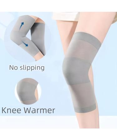 Ultra Thin Knee Pads for Women - Breathable & Warm Compression Sleeves (2 Pairs: Black & Gray) - Ideal for Air Conditioning Rooms - Buy Online on GoSupps.com