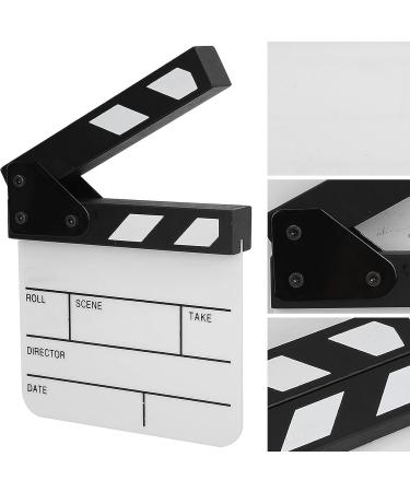 Small Clapboard Senyar Mini Acrylic Director Scene Clapperboard Film Cut Prop 15 * 16.5 * 2.5cm - White/Black - Buy Online on GoSupps.com
