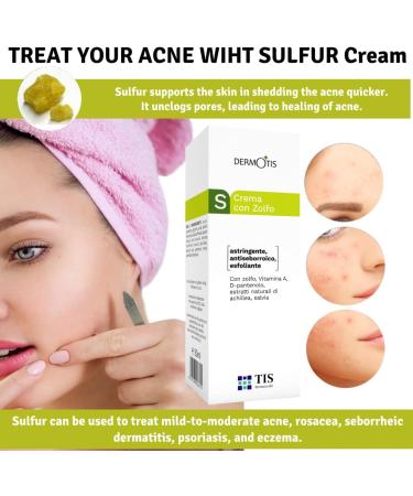 TIS Pharmaceutical TIS Sulfur 7 Cream For Oily Acne Seborrheic Skin Care Removes Skin Seborrheic Flakes Exfoliating Properties Face and Body Unisex - Buy Online on GoSupps.com