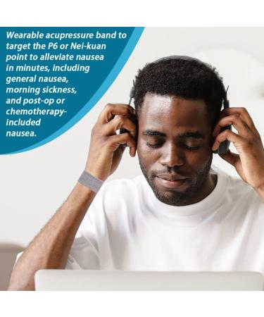 KOHEEL Acupressure Wristband for Motion Sickness Relief - 4 Pack Black Anti-Nausea Bands for Morning Sickness, Sea and Car Travel - Pregnancy Safe - Buy Online on GoSupps.com