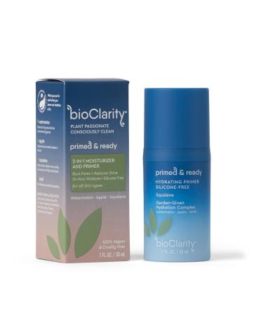 bioClarity Silicone-Free Moisturizing Primer | Vegan & Non-Toxic | Squalane, Vitamin E, Lentil & Watermelon | 1 fl. oz - Buy Online on GoSupps.com