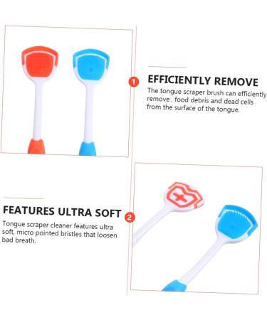 Gleavi Tongue Cleaning Brush Set | 4 Reusable Silicone Tongue Scrapers for Adults | Effective Oral Hygiene Tool - Buy Online on GoSupps.com