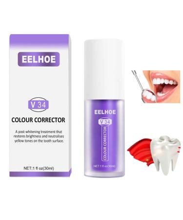 Tooth paste tooth -cleaning toothpaste color correction teeth toothpaste for sensitive teeth teeth whitening sensitive teeth tooth paste for fresh breath oral care (purple)