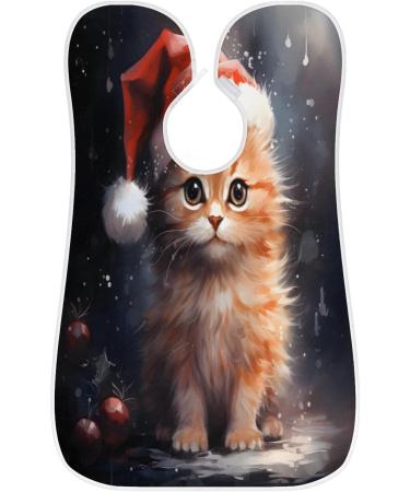Christmas Cat Beard Bib Apron - Best Beard Hair Catcher for Men | Perfect Gift for Dad & Husband - Suction Cups Included - Buy Online on GoSupps.com