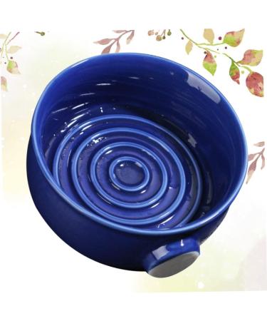 Doitool Vintage Shaving Foam Container Set 3 Ceramic Shaving Cups for Soap & Brush Blue Shells 11.5x11.5cm | International Shipping - Buy Online on GoSupps.com