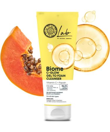 Natura Siberica Lab Biome -Glow Gel To Foam Face Cleanser 140 ml - Buy Online on GoSupps.com