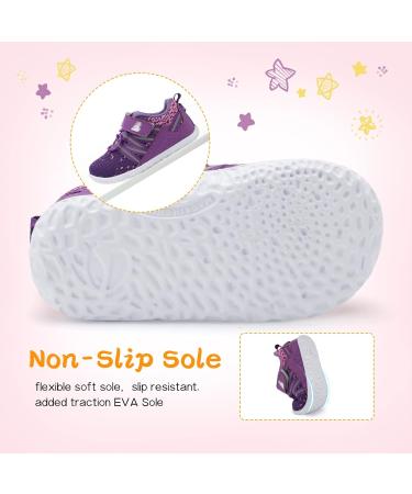 JOINFREE Baby Sneakers Toddler Shoes | Soft Anti-Slip Sole | Breathable Athletic Running Shoes | 6-12 Months | Purple - Buy Online on GoSupps.com
