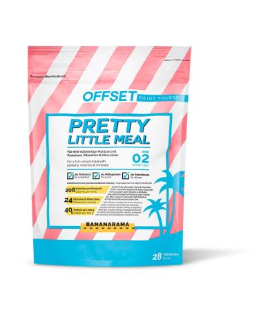 Pretty Little Meal Bananarama from offset Nutrition delicious milkshake to lose weight or weight 208 calories per portion with banana taste 28 portions