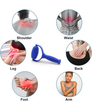 Uqmiqura Massage Balls & Scooters | Fascia Ball Roller for Back Legs Feet & Hands - Pain Relief Massager (Blue) - Buy Online on GoSupps.com