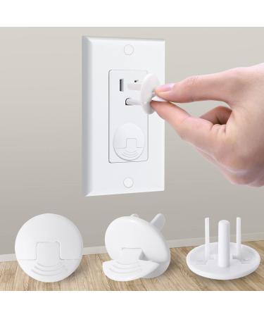 Outlet Covers Baby Proofing White - PRObebi 38 Pack Plug Covers for Electrical Outlets, Child Proof Socket Covers, Baby Safety Products for Home, Office, Easy Insatllation, Protect Babies A-White 38 PCS