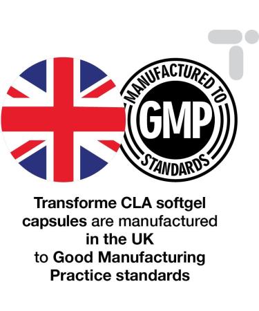 CLA 1000mg 360 Capsules CLA in Cold Pressed Safflower Oil Softgels Best Absorption & Potency Gluten Free by Transforme - Buy Online on GoSupps.com