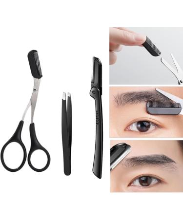 KARLOR Eyebrows Stencils Brow Trimmer Tool set 8 eyebrow templates 3 eyebrow trimmer set eyebrow scissors with Comb shavering eyebrows tweezers brows trim tool set for beginners - Buy Online on GoSupps.com