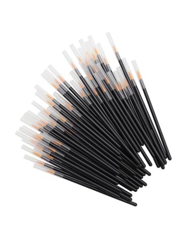 Angoily 100pcs Tools Face Gel Curved Eyeliner up Practical Refined Eye Facial Fiber Lip Artificial 9x6.5cm Black