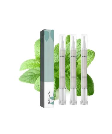 Nail Strengthener Pen Cuticle Oil Pen for Nails Natural Nail Care for Weak Nails - Aloe Peppermint Tea Tree Oil Vitamin C Nail Nutrition Pen (3pc)